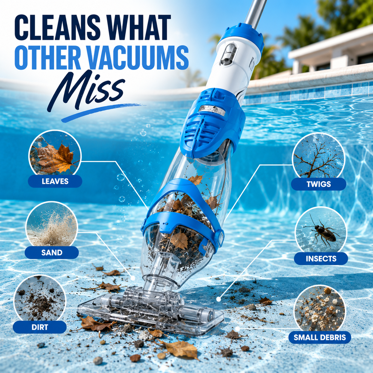 PoolGlide™ Handheld Pool Vaccum